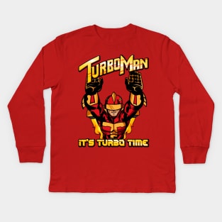 Turbo Man - It's Turbo Time Kids Long Sleeve T-Shirt